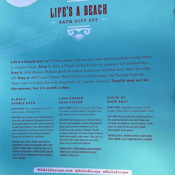 Life’s a Beach Bath Gift Set NIB - Picture 4 of 5